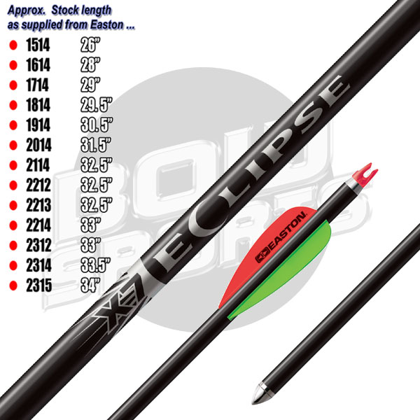 Easton X7 Black Eclipse Arrows