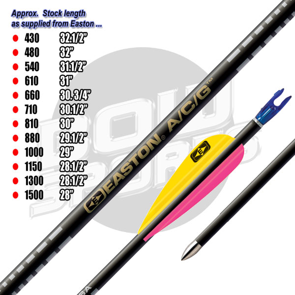 Beman Carbon Arrow Chart